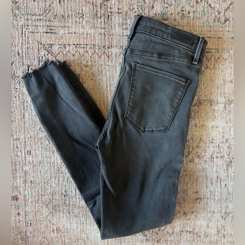 A&F Abercrombie & Fitch skinny high rise jegging pant, black | 4